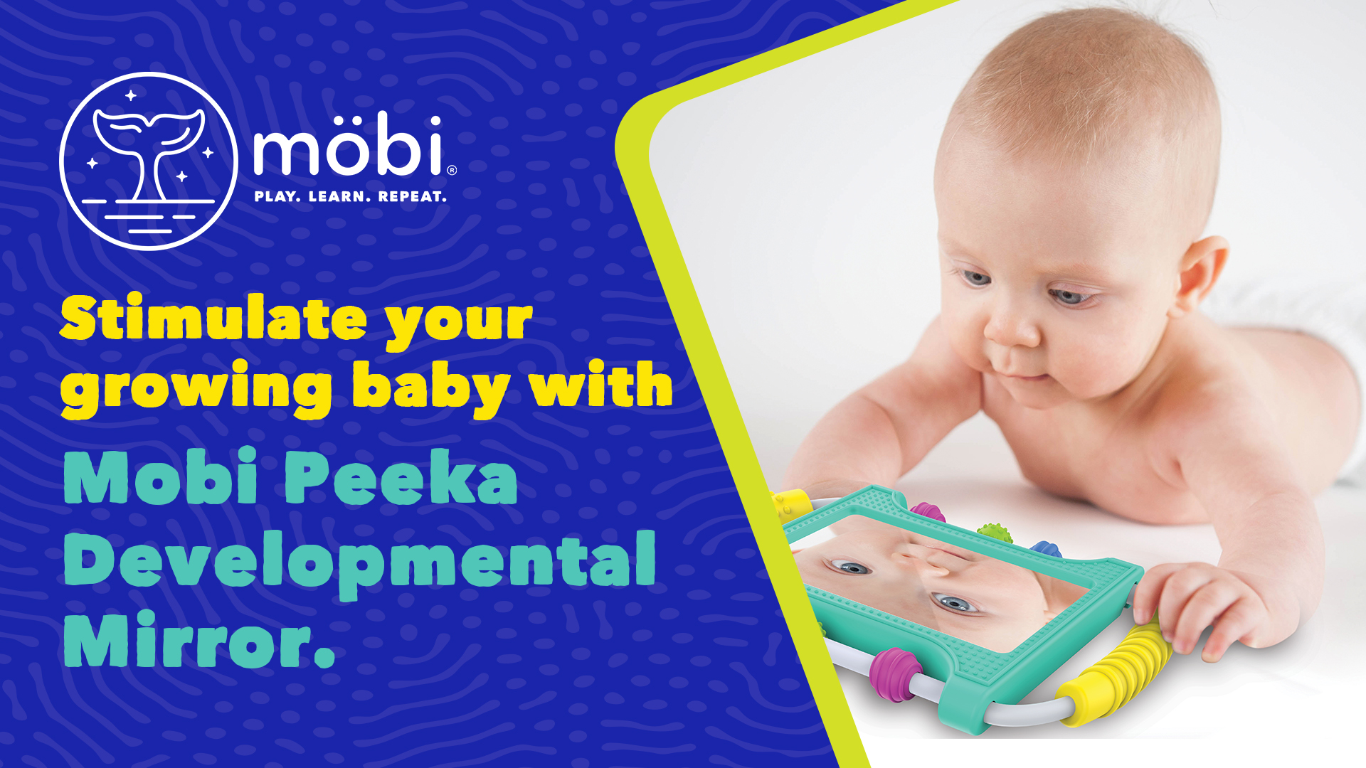 Amazon.com: Mobi Peeka Activity Toy - Tummy Time Baby Mirror, Food